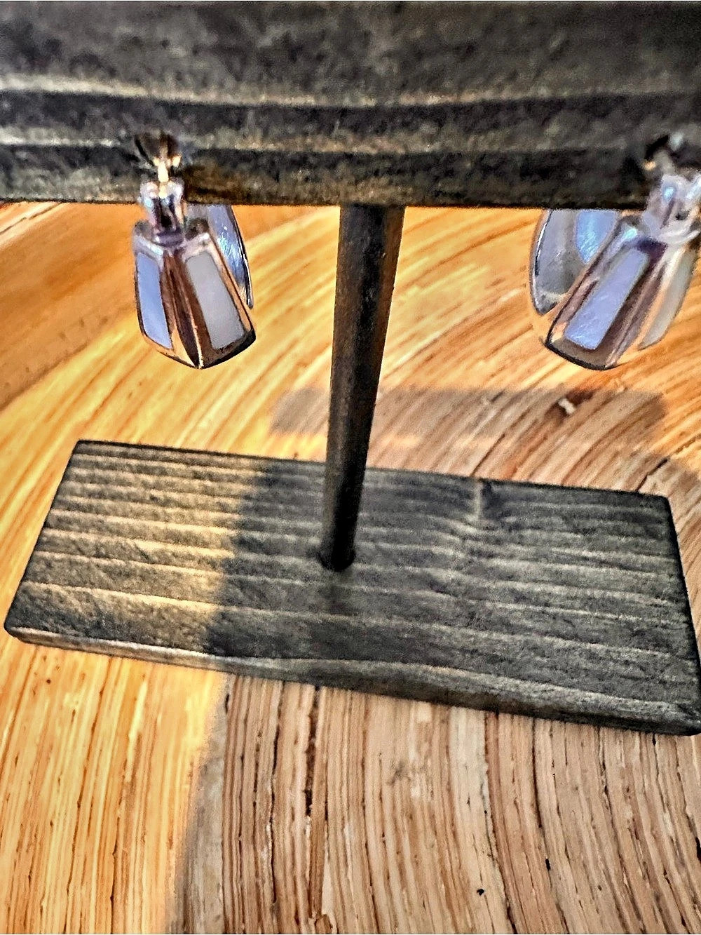 925 Silver inlaid Earrings